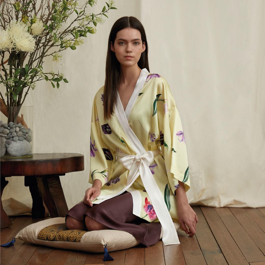 마리 실크 쇼트 로브 Tulip Shower