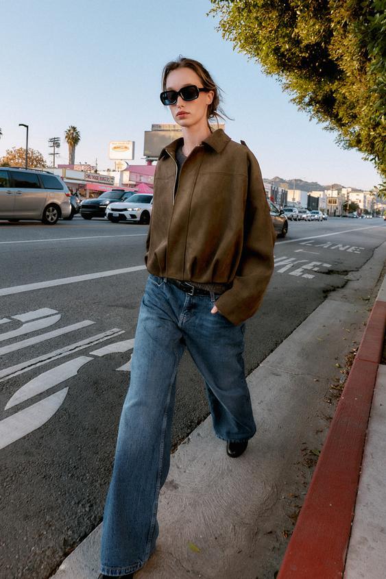 페이크 스웨이드 재킷