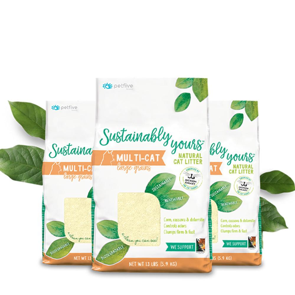 써유모래 굵은 입자 5.9kg 3개세트 17.7kg 카사바 고양이 모래 친환경 땡스스탬프