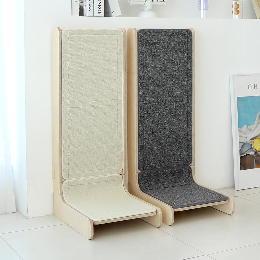 코이비꼬 고양이 원목 벽부형 수직 스크래쳐 벨크로 찍찍이 카페트