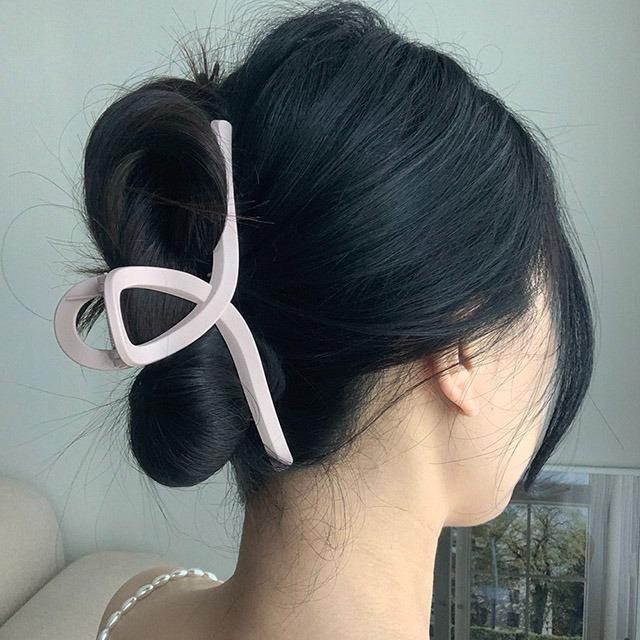 무광 15cm 대왕 특대 국산 왕 꼬임 올림머리 헤어 집게핀