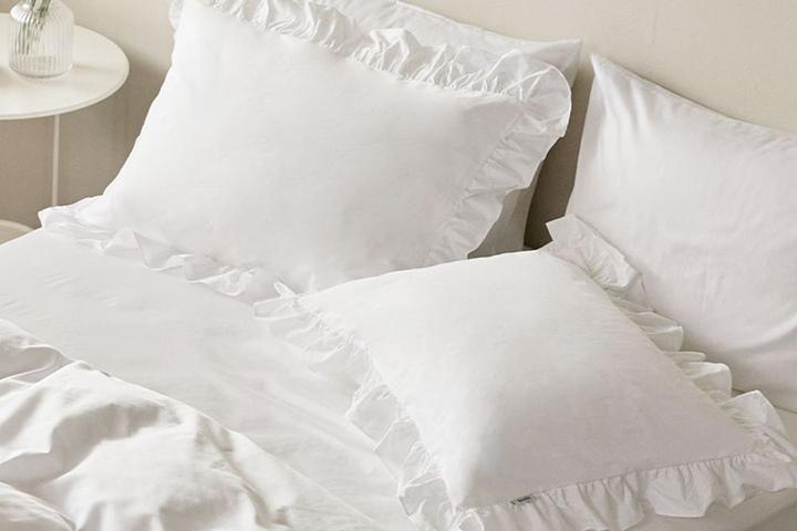 호텔 베개커버 프릴 순면 60수 이음선없는 초광폭 6컬러