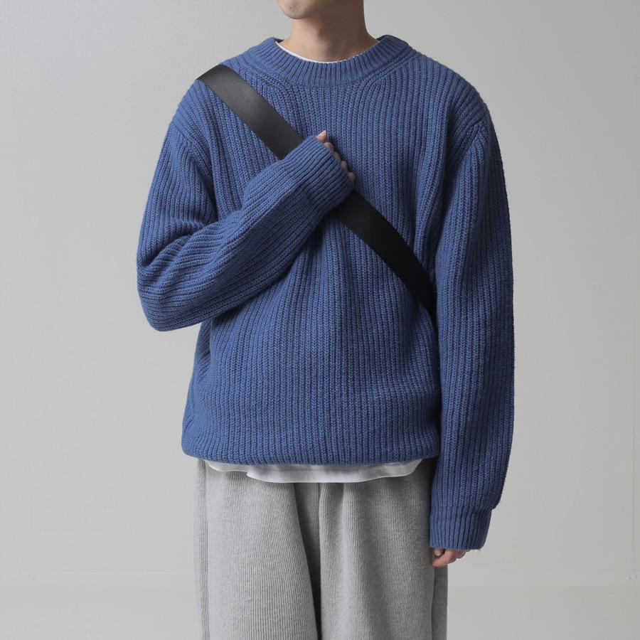 아이다큐 베이직 라운드 램스울하찌니트 (10Color)