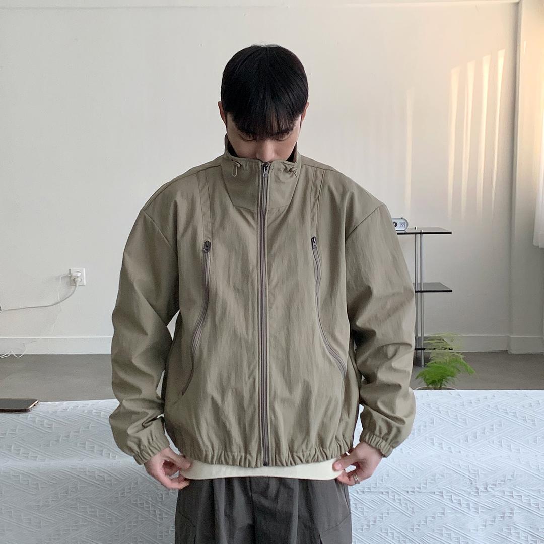 본 커브 지퍼 포켓 블루종 (3color)