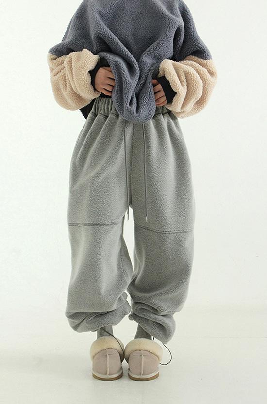 oversize fleece jogger banding pants (unisex)