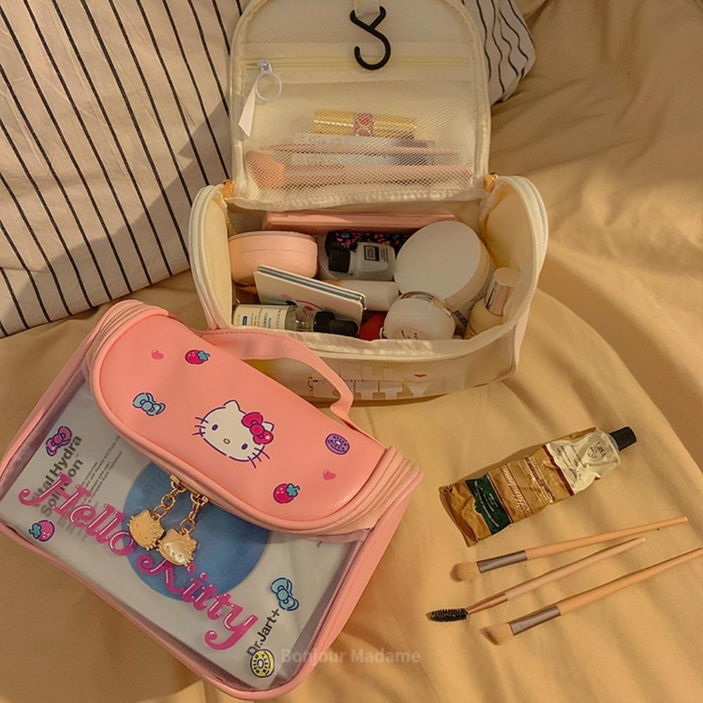 키티 화장품 파우치 여행용파우치