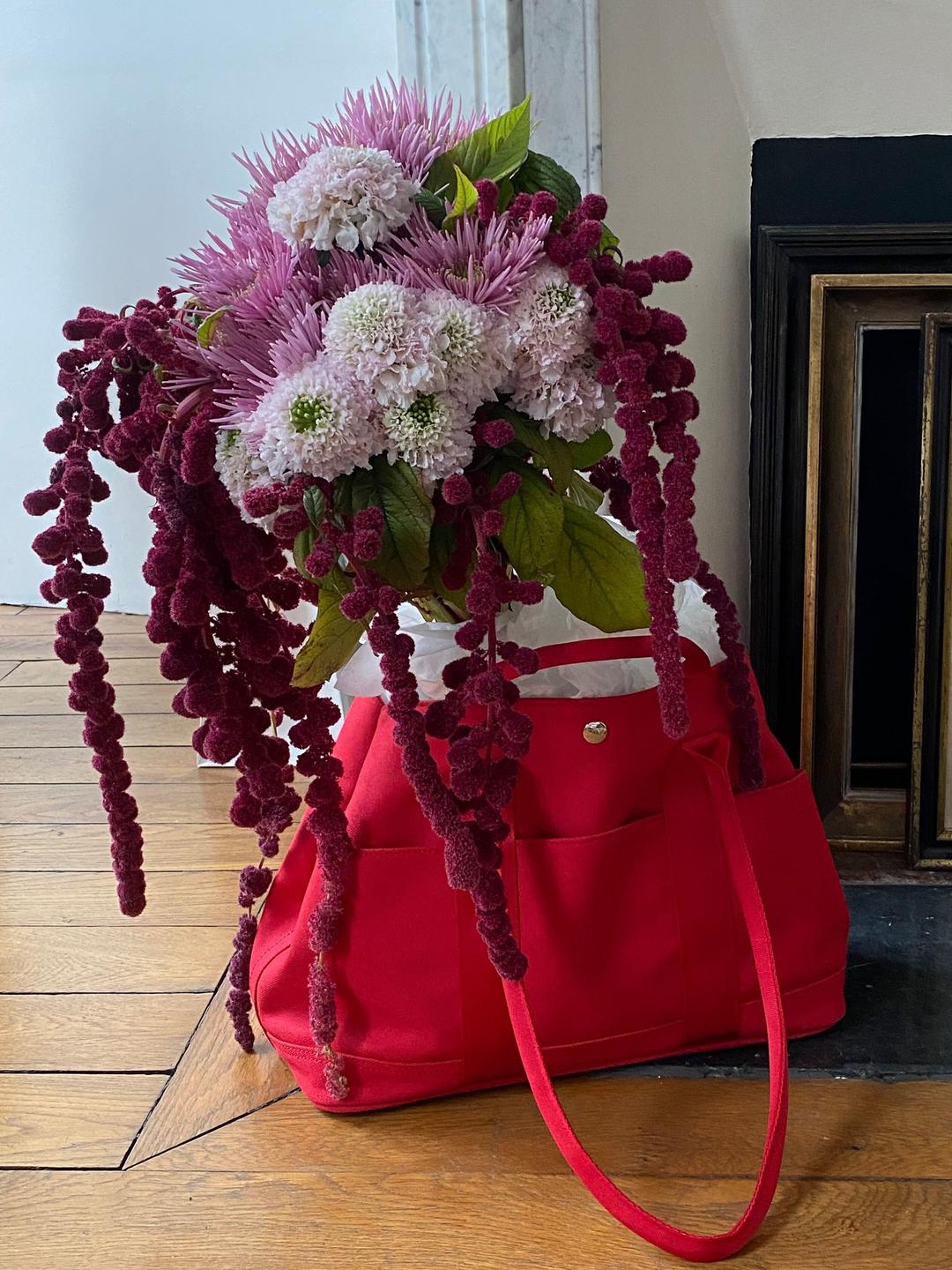 3RD / JARDIN 36 CANVAS BAG (RED)