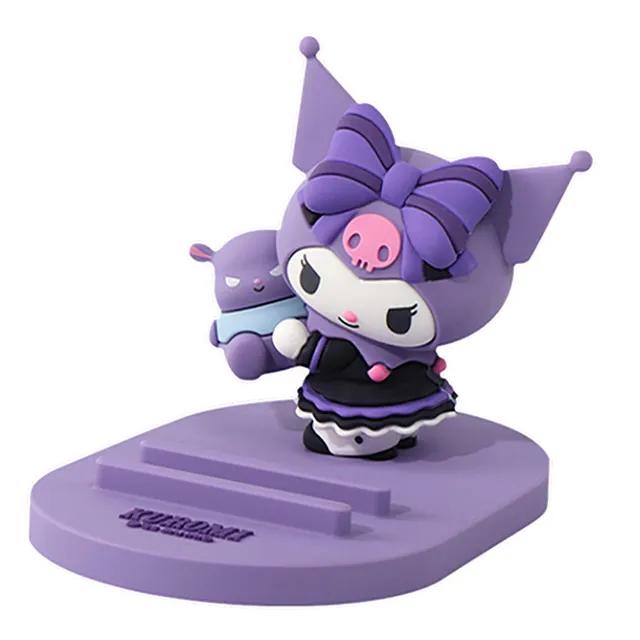 산리오 정품 쿠로미 시나모롤 포차코 피규어 핸드폰 거치대 휴대폰 스마트폰 탁상 차량용 폰 대쉬보드