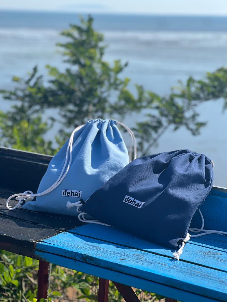 가벼운 데일리 데님 청 복조리 스트링백 스트링백팩