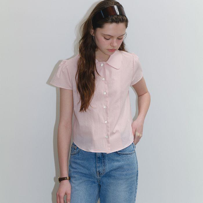 (2차_5/20예약배송)Cotton vintage collar blouse_pink