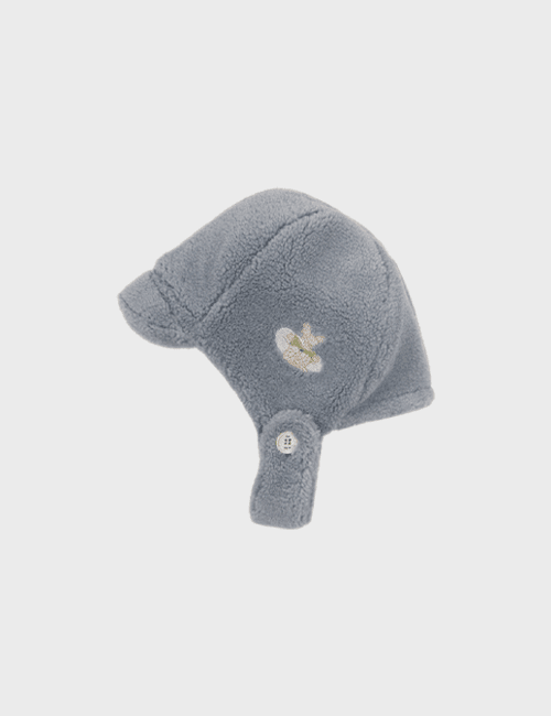 butter needlepoint fleece earmuff cap