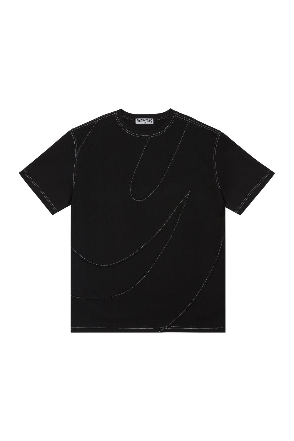 Y DETAIL TEE [BLACK]