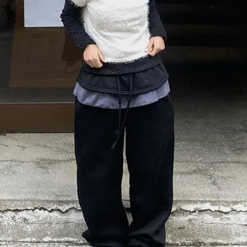 츠키 레이어드 팬츠 -2 color