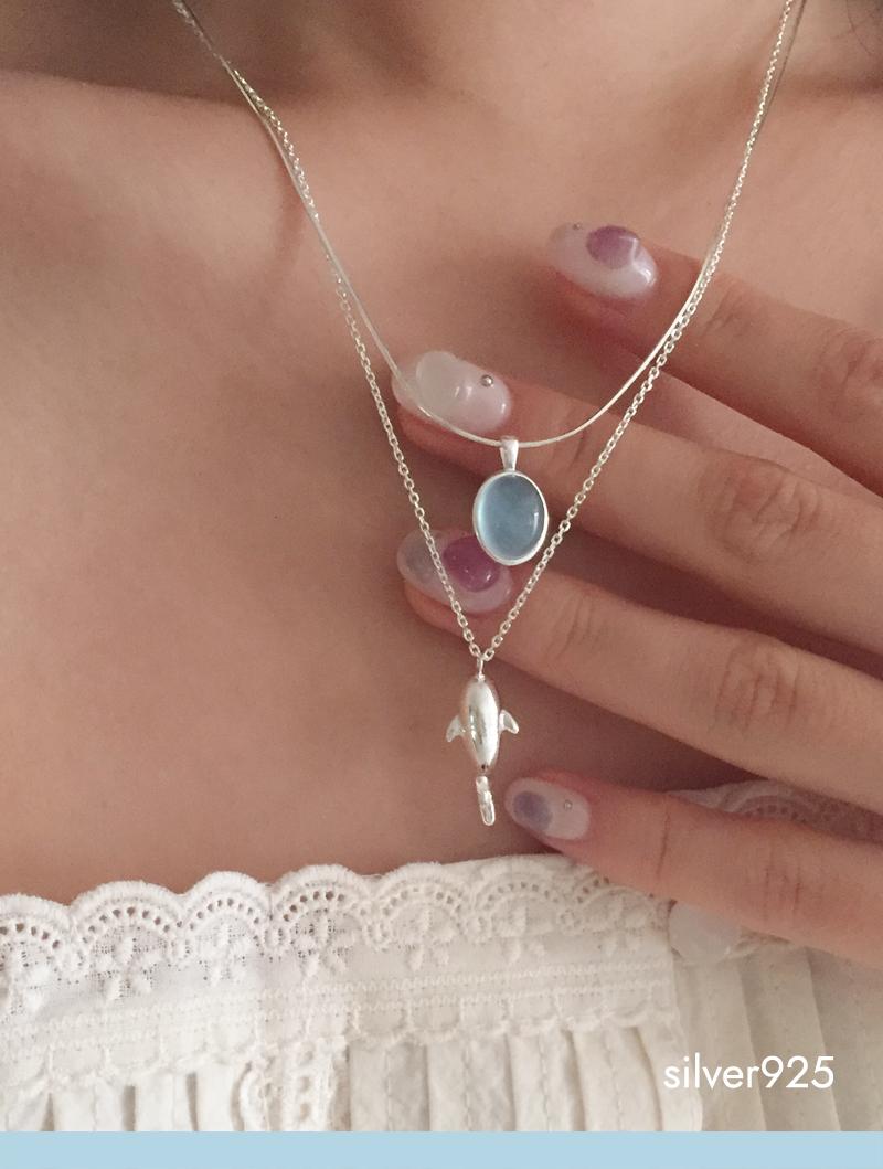 dolphin necklace (silver925)