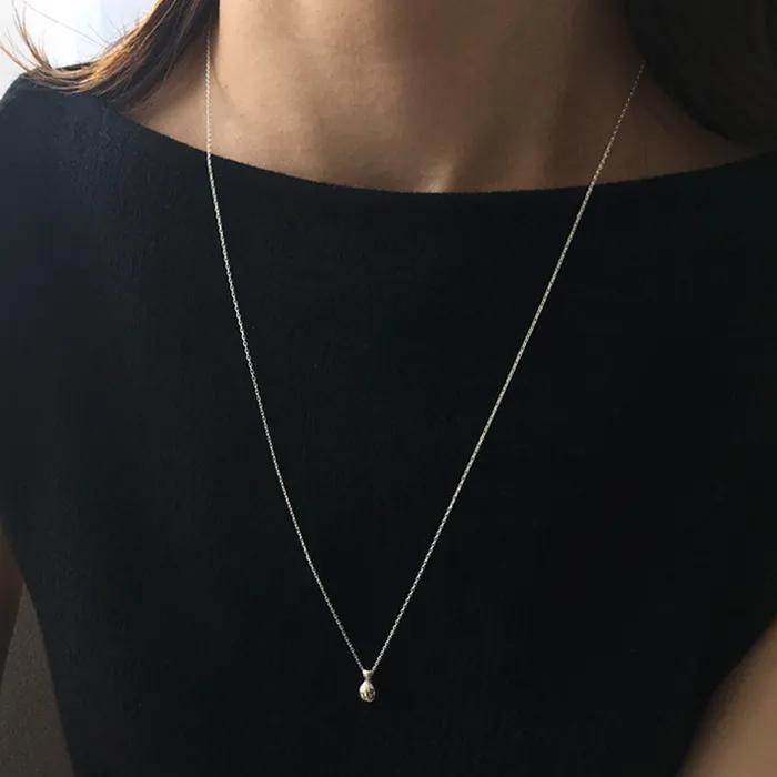 [6차 리오더]long drop necklace silver