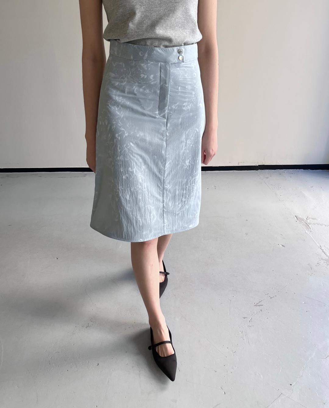 jacquard & sheer SK (2colors) 쟈가드 앤 시어 스커트