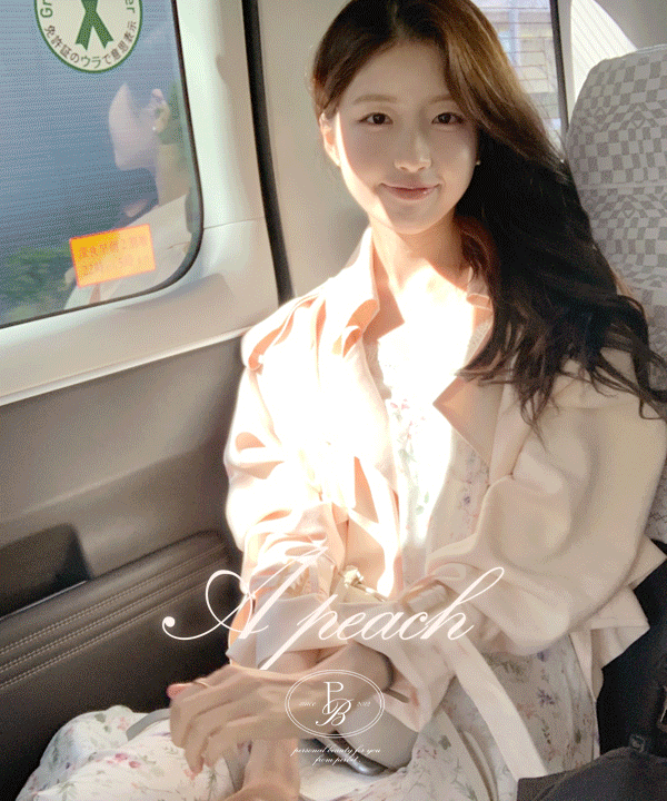 퍼빗 [인간복숭아🩰🧴🌸/도쿄무물폭주🗝] 단독제작) 어피치 여리실루엣 트렌치 가디건