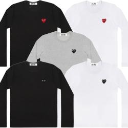 꼼데가르송 긴팔티셔츠 레드와펜 블랙와펜 남성 여성 5컬러