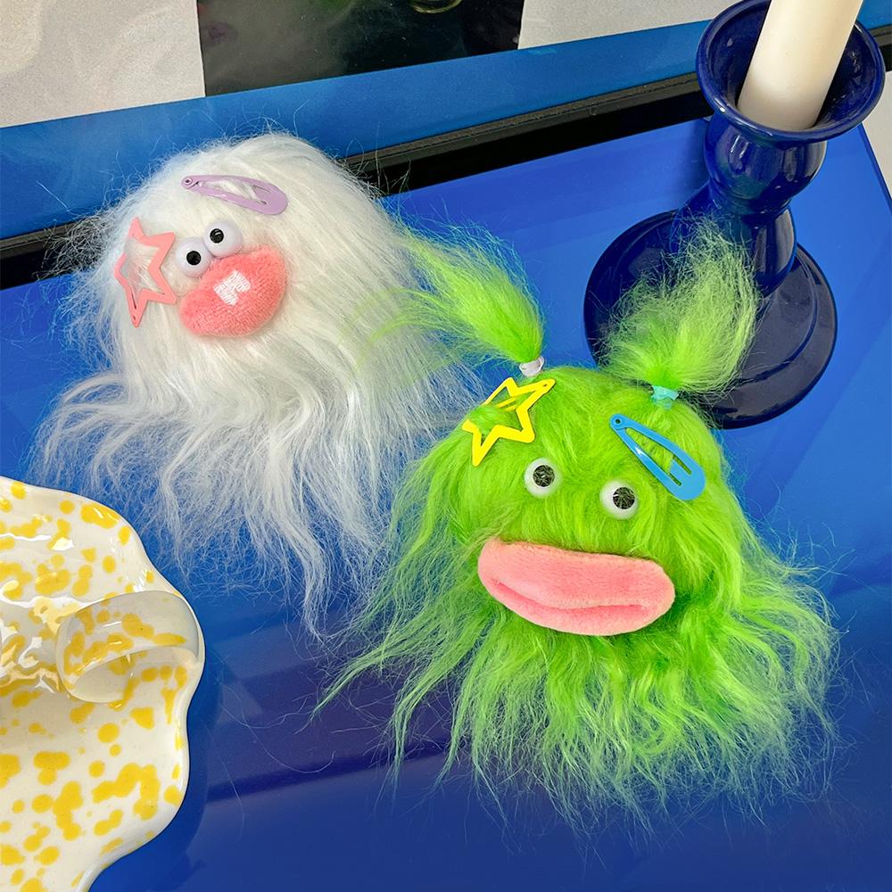 털복숭이 외계인 키링 (미니빗+머리핀+머리끈 증정) 반려 애착 생일 커플