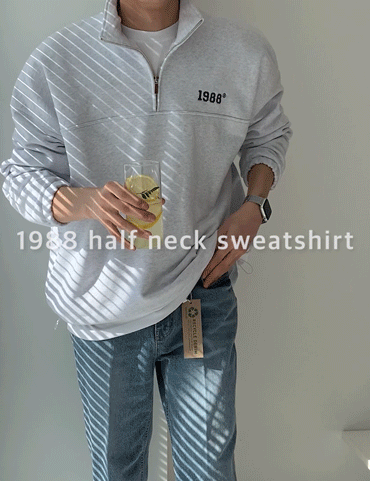 1988 반집업 자수 맨투맨