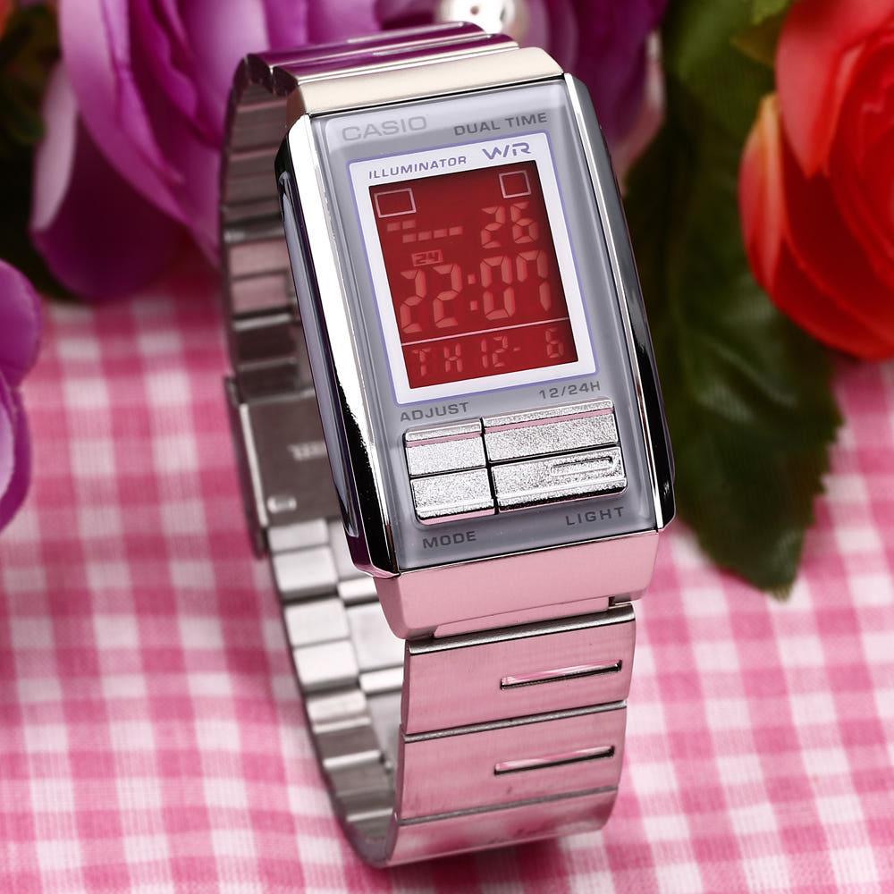 카시오 LA-201W-4B 디지털 빈티지 레트로 패션 여자 메탈시계