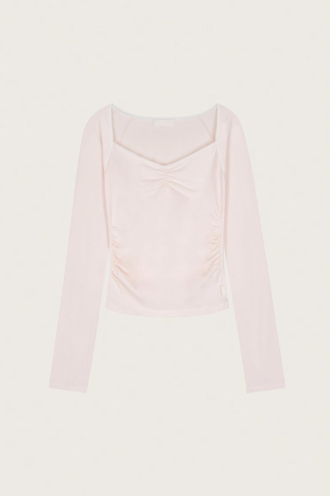 Sweet Daisy Shirring Top, Pink