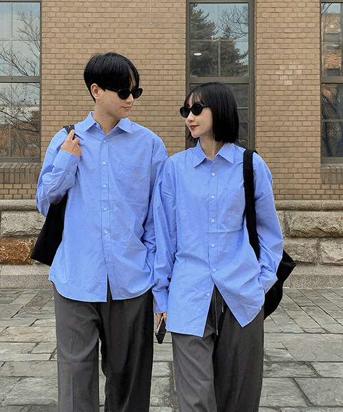 [남여공용] 넬슨 오버핏 옥스포드 셔츠 (6 color / 2 size)