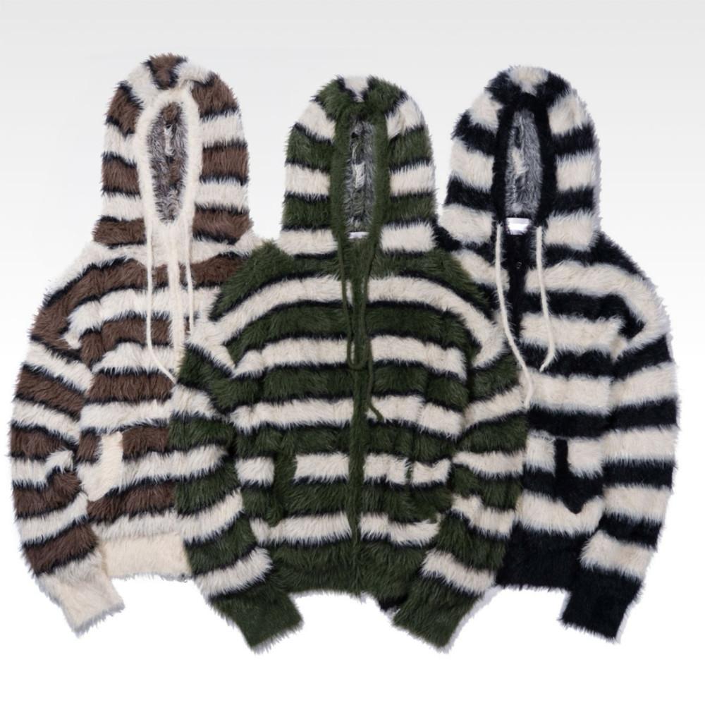 [남여공용] 캐디 스트라이프 후드 집업 (3 color)