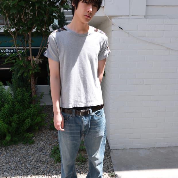 Comme des garcons shirt 니트 숄더 반팔 티셔츠 s | 후루츠패밀리