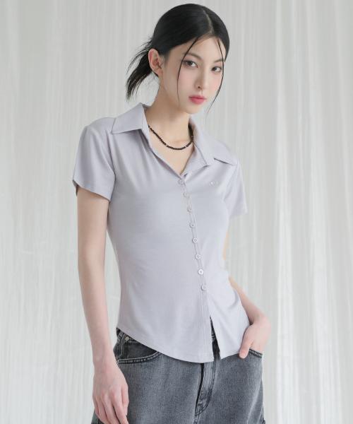 Sopy Collar Short-Sleeve GREY