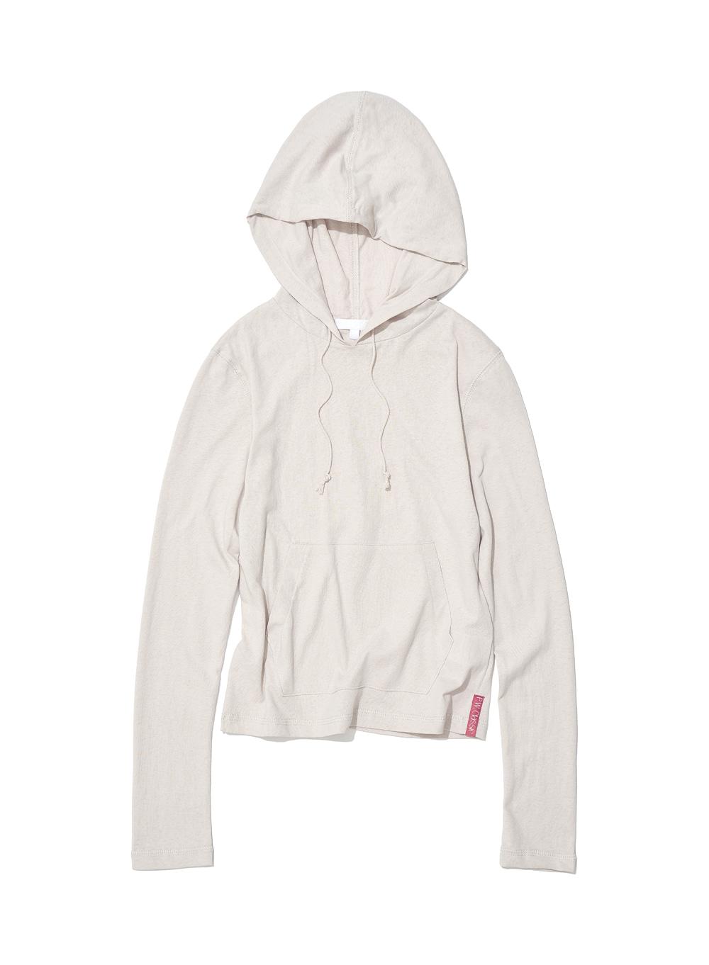 [WOMEN] PWC POCKET HOODIE LONG SLEEVE TEE_IVORY