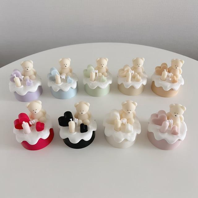 love bear cake candle
