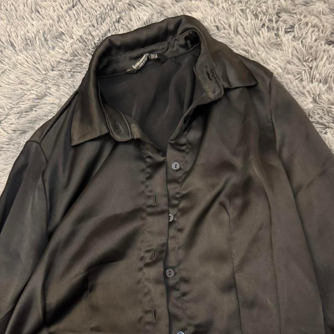 Brown silk button-up shirt #silkshirt XS 6-8