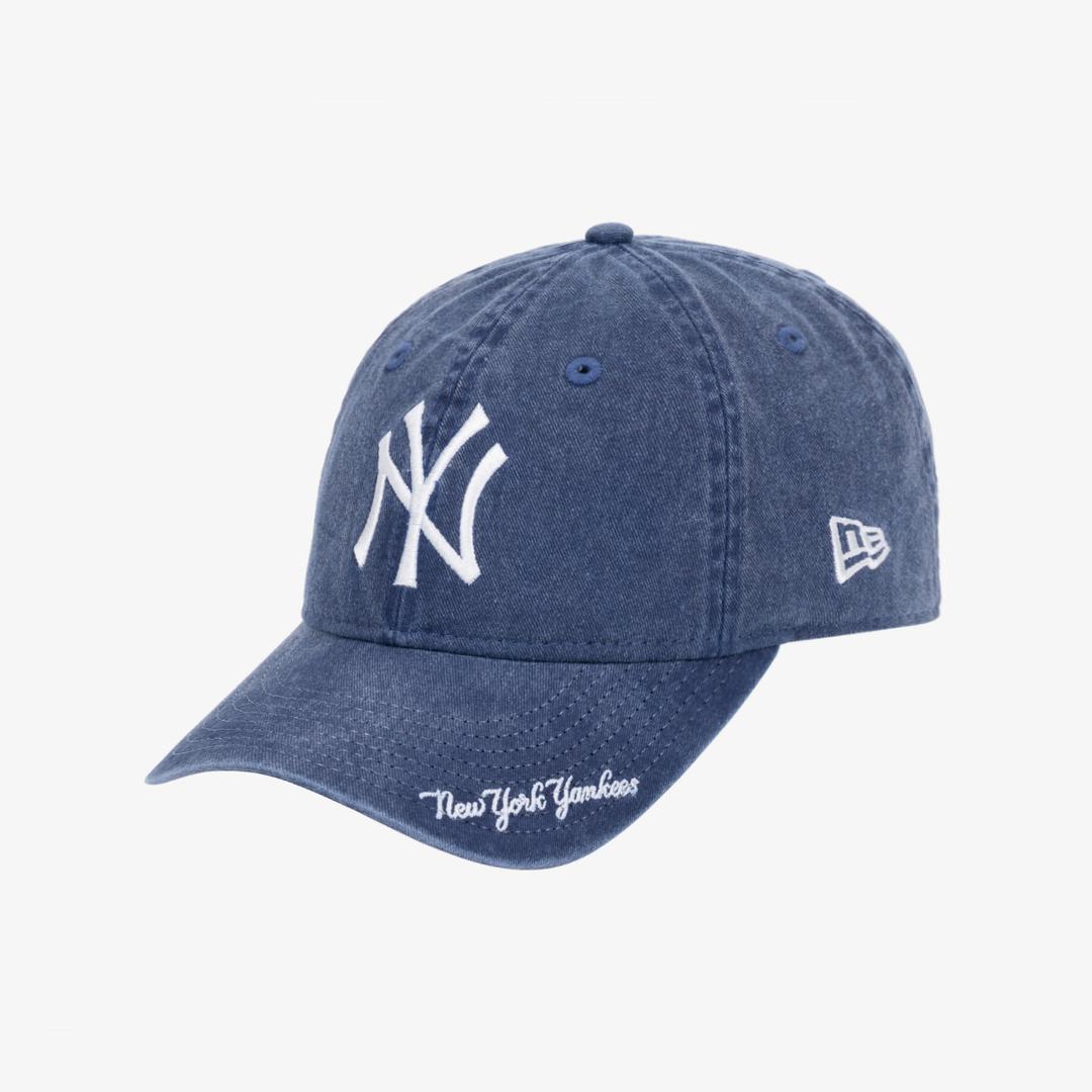 MLB 뉴욕 양키스 애시드 워싱 바이저 로고 언스트럭쳐 볼캡 네이비