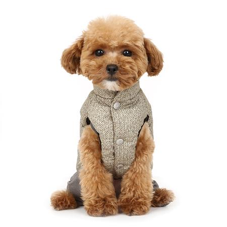 [OW325]퍼피엔젤 Herringbone 강아지패딩 베스트 2컬러,[S~7XL],(강아지옷,애견의류)