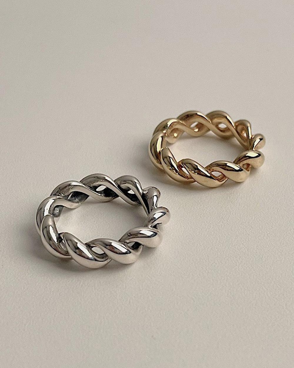 [925 silver] R-093 / bold twist ring (2color)