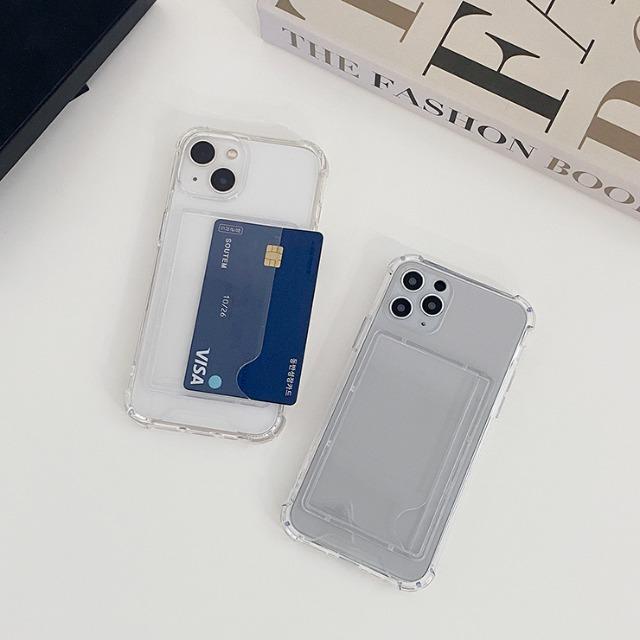 [당일출고]투명카드(TPU+하드) 폰케이스