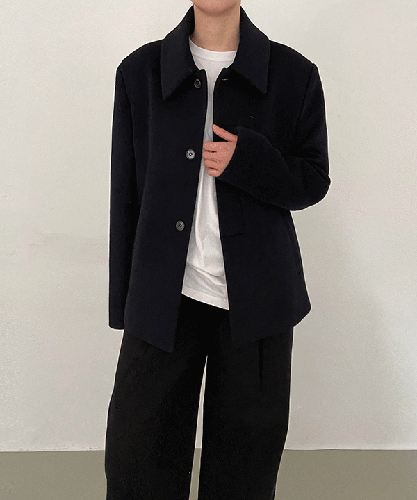 [울 80] Single Half Coat