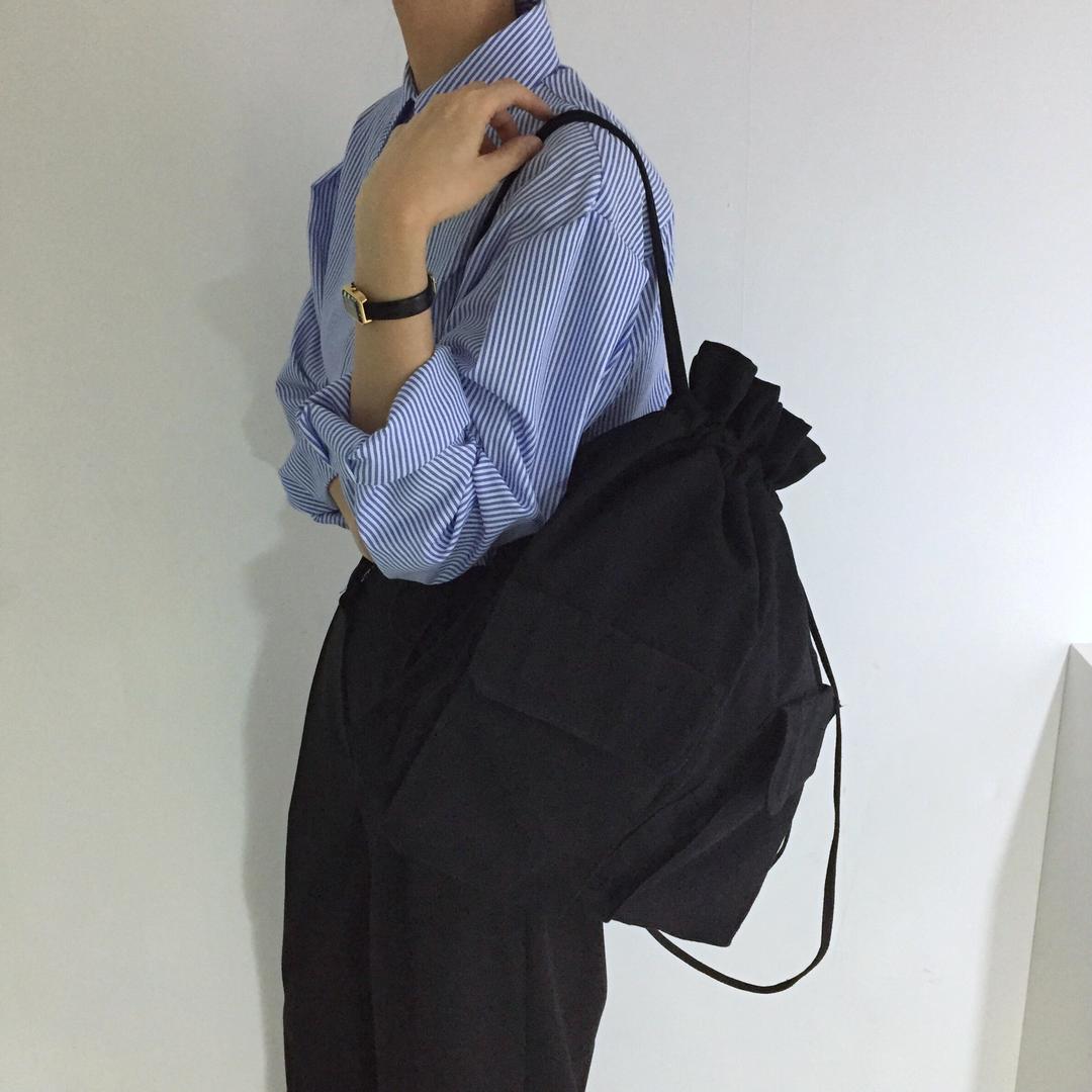 옴니버스 캔버스스트링백팩(2color)