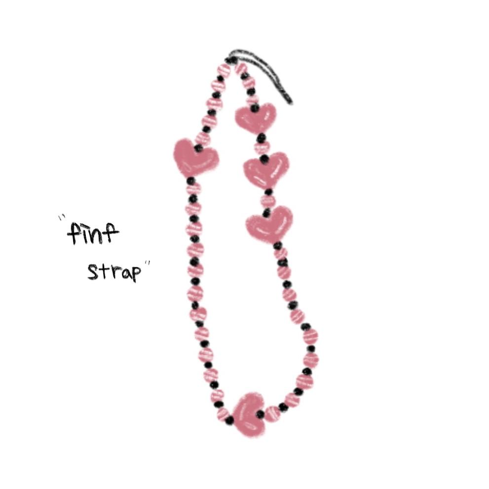 Pink heart strap