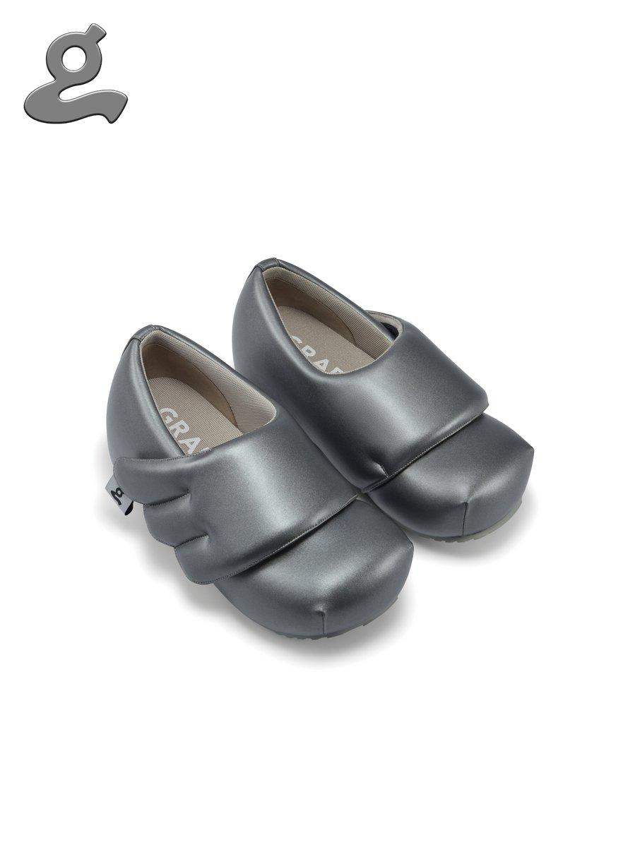 Gray Wing Platform Shoes