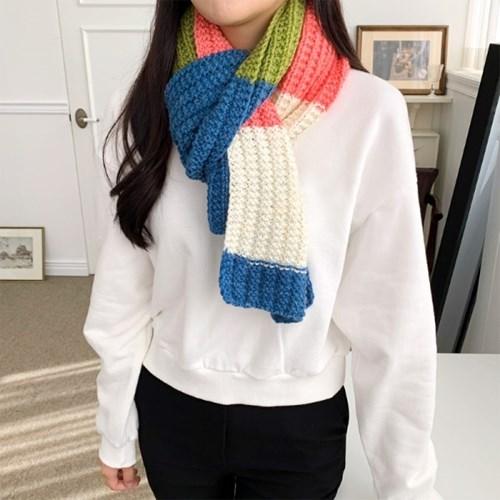 홀케이크 머플러 - 대바늘 키트 (동영상 강의 포함)