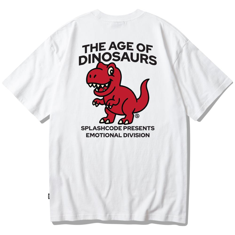 반팔 티셔츠 화이트 - 티라노(Tyrannosaurus)