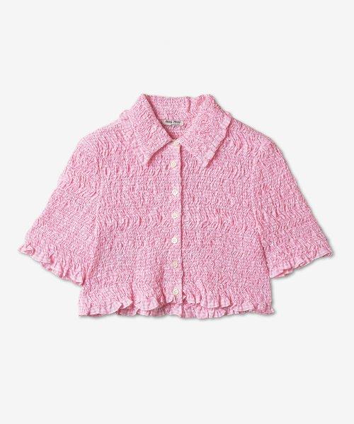 여성 크롭 셔츠 - 핑크 / MK16202AP2F0028