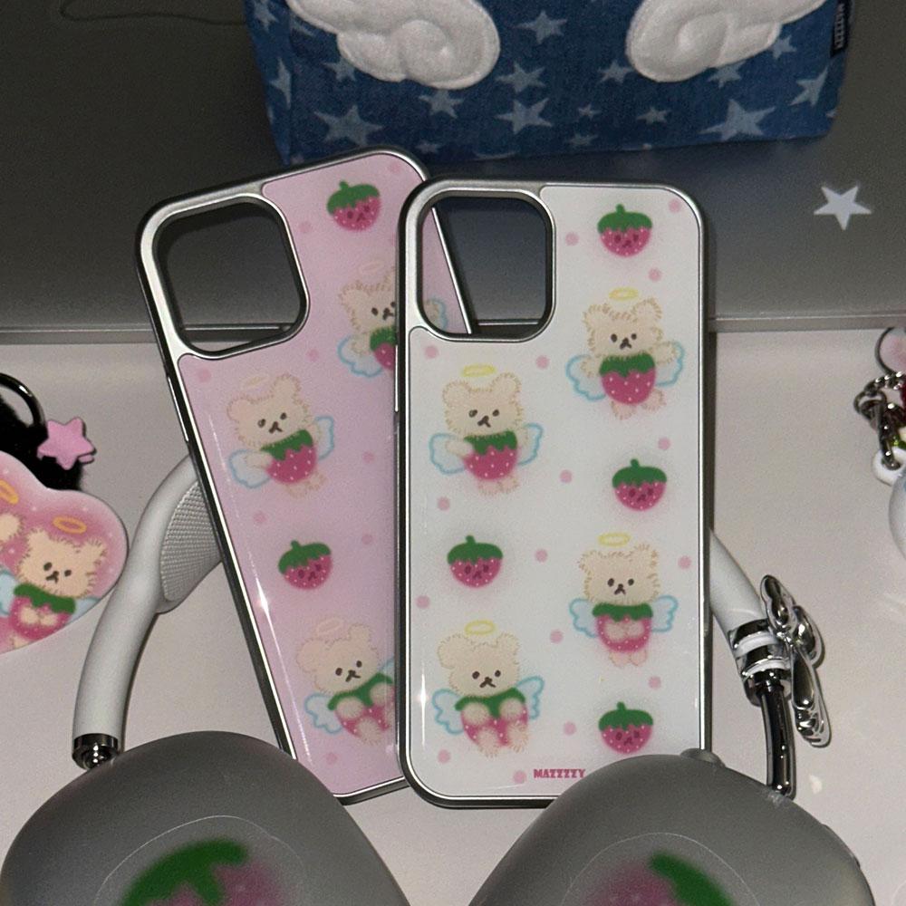 Strawberry Angel Muffin (epoxy) case (2 colors)