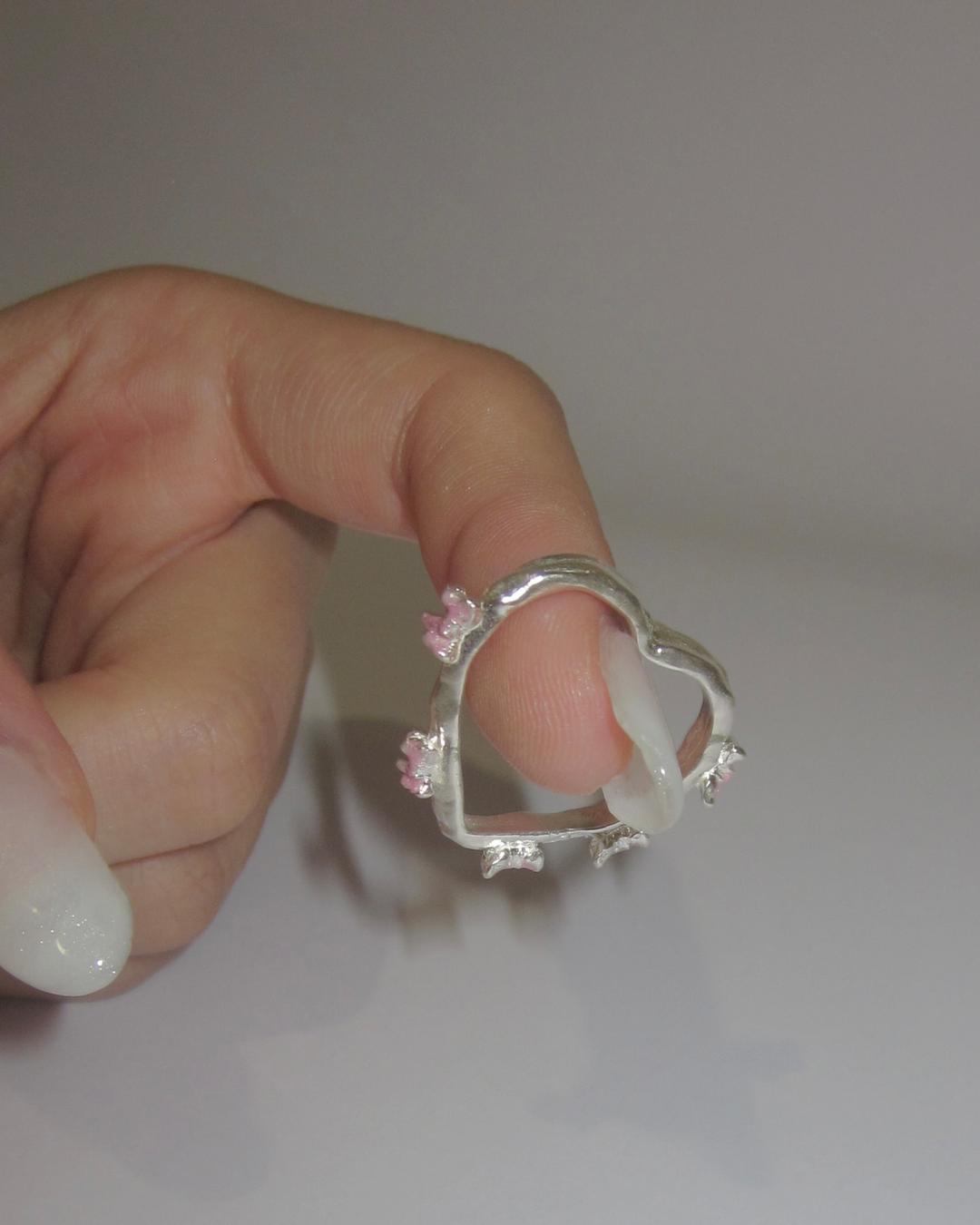 ribbone HEART RING silver925 LJ24115R | LANIE powered by BASE