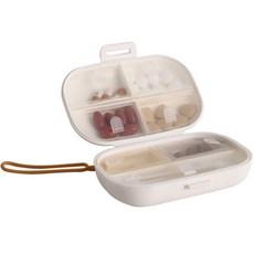 포켓 미니멀 알약 케이스 화이트, 화이트, 1개