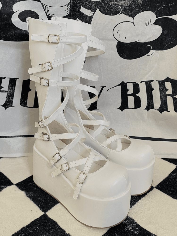 Roman strappy punk shoes【s0000000891】