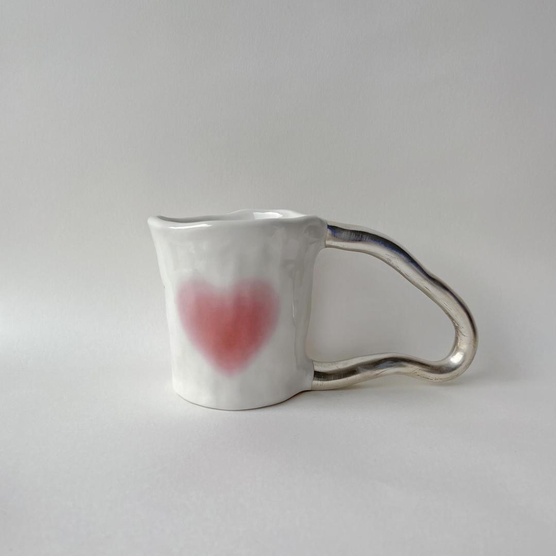 Heart Ugly Mug (silver)