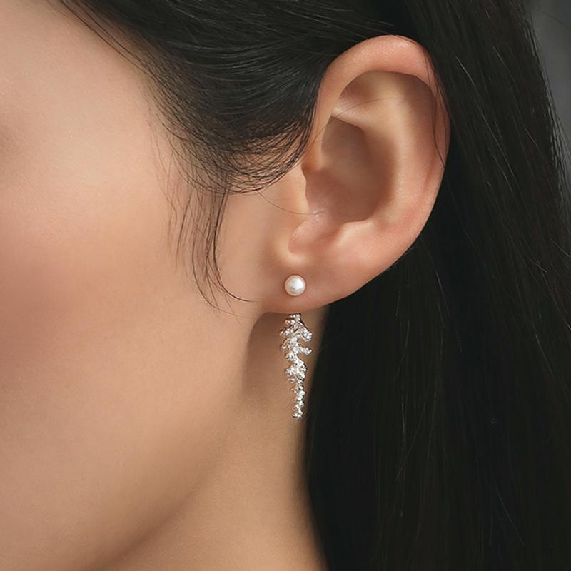 White Fruit Earrings